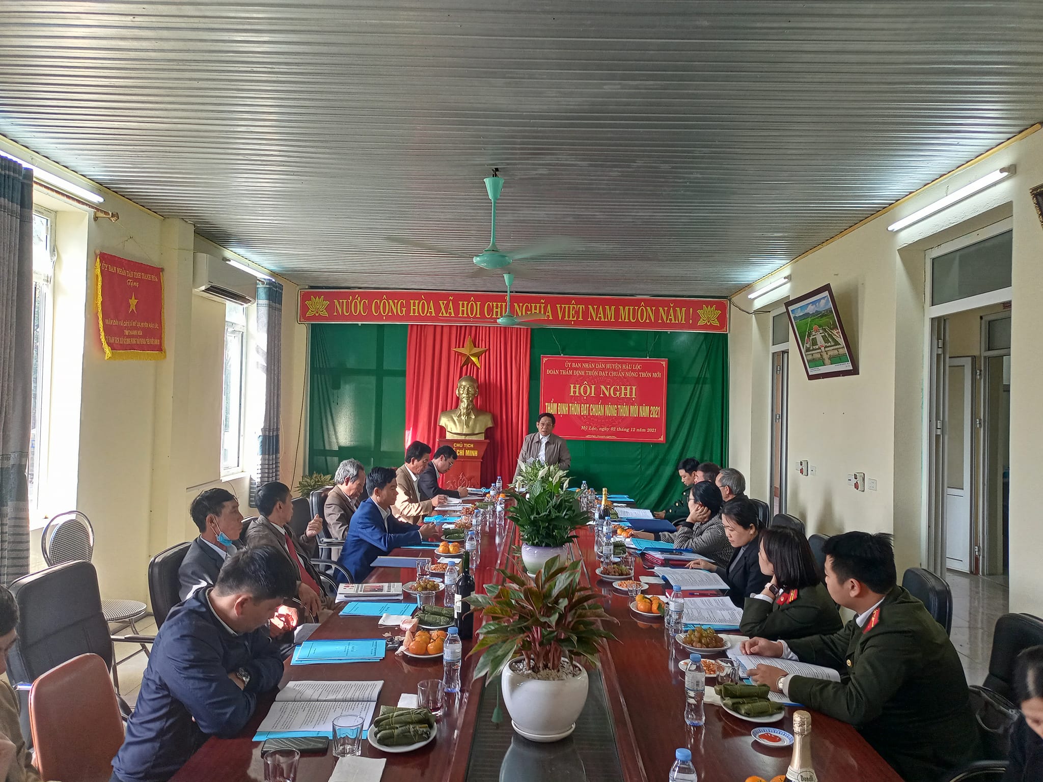 Thẩm định thôn NTM cho hai thôn Hà Liên và Minh Quy của xã Mỹ Lộc - huyện Hậu Lộc