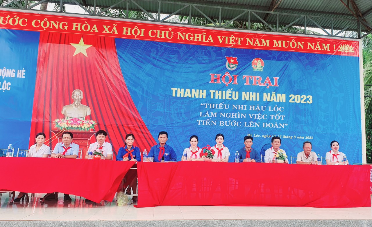  Mỹ Lộc ( Hậu Lộc): Tưng bừng khai mạc hội trại hè Thanh thiếu nhi tại xã Mỹ Lộc
